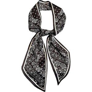 Women's black Cashew Nut Building Silky Fashion Scarf Purse For Handbags Head